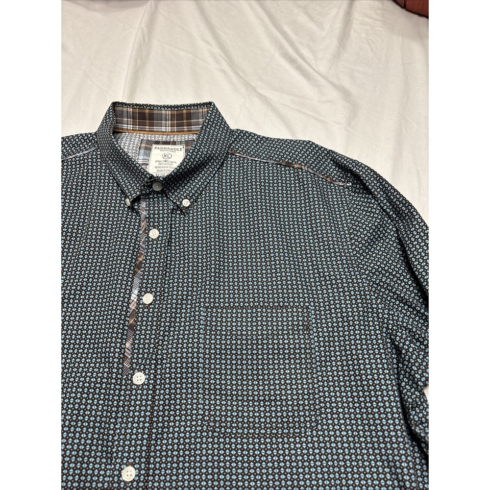 Panhandle slim western shirt XL Rough Stock Long Sleeve Geometric